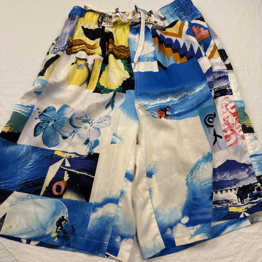 Pacific Surf Exist Board Shorts Mens Medium 28/30 Multicolor Swim Drawstring